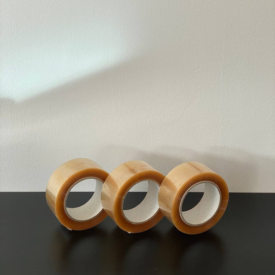 Transparent packaging tape